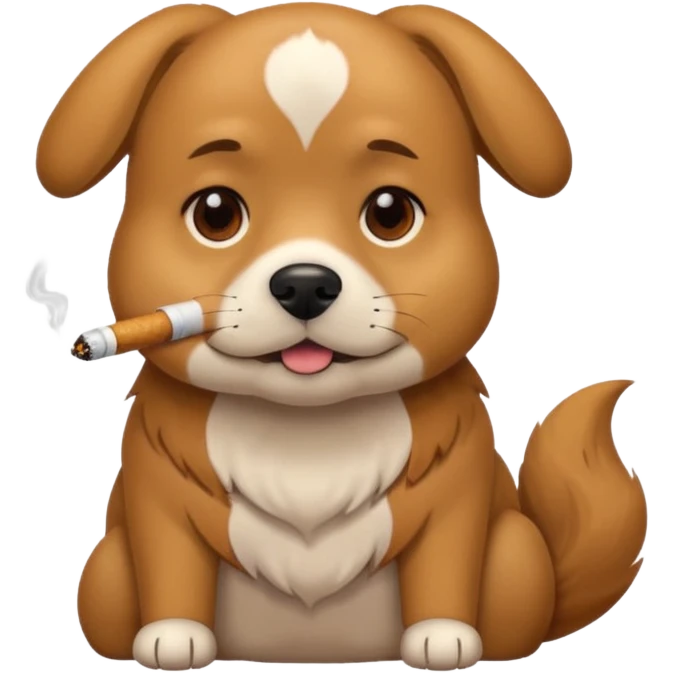 Dog smoking emoji