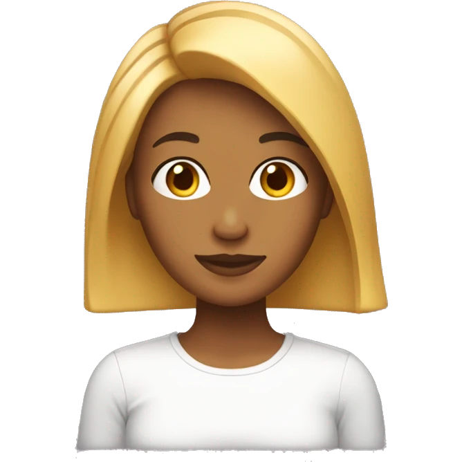chica con cabello color miel emoji