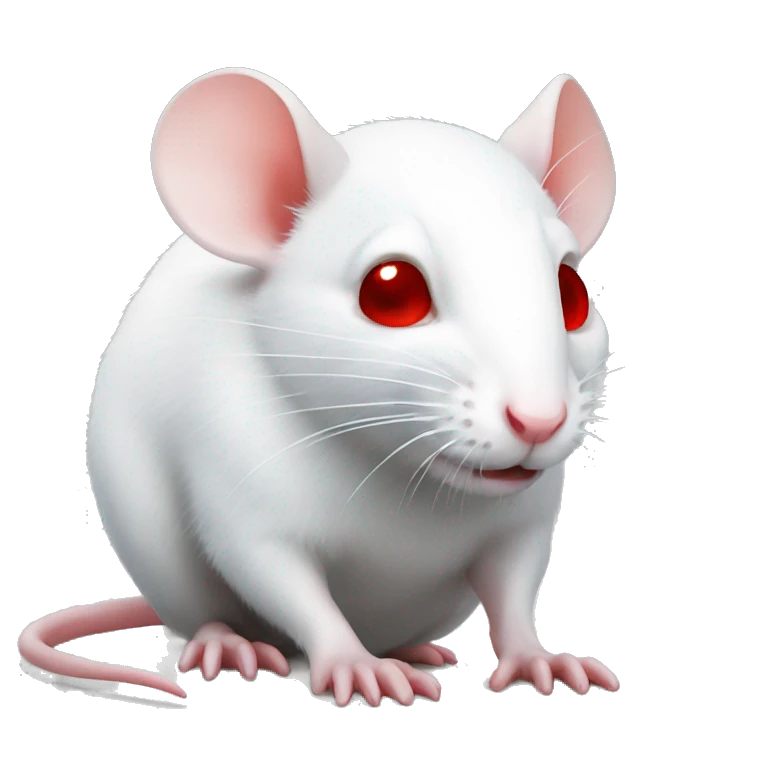 White rat with red eyes  emoji