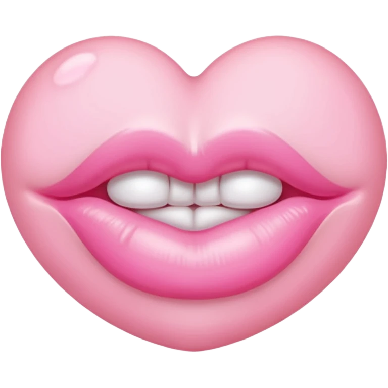 Pastel pink kiss mark emoji