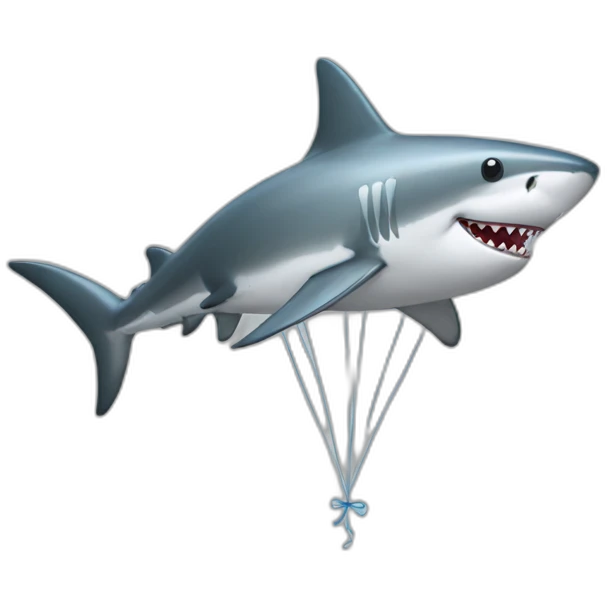 silver-shark-balloon emoji