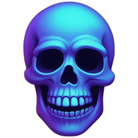 neon skull emoji