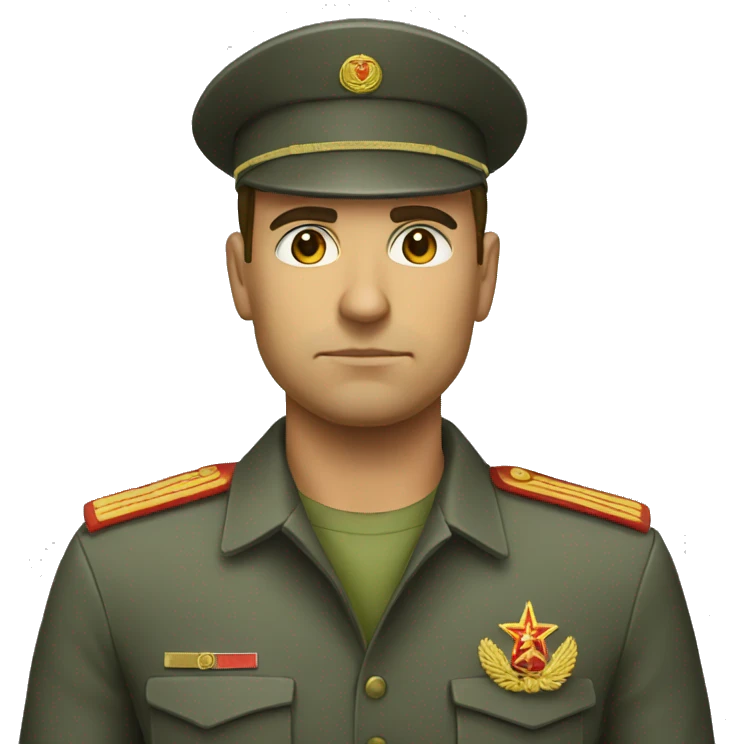ussr soldier serious  emoji