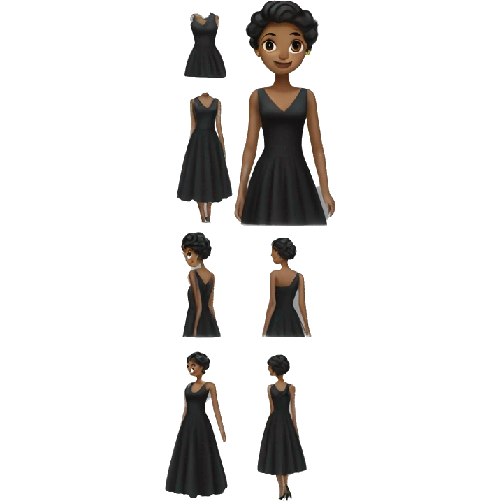 elegant black dress girl  emoji