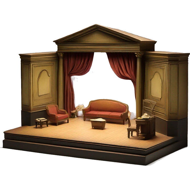 scenography scenic maquette model theatre set model  emoji