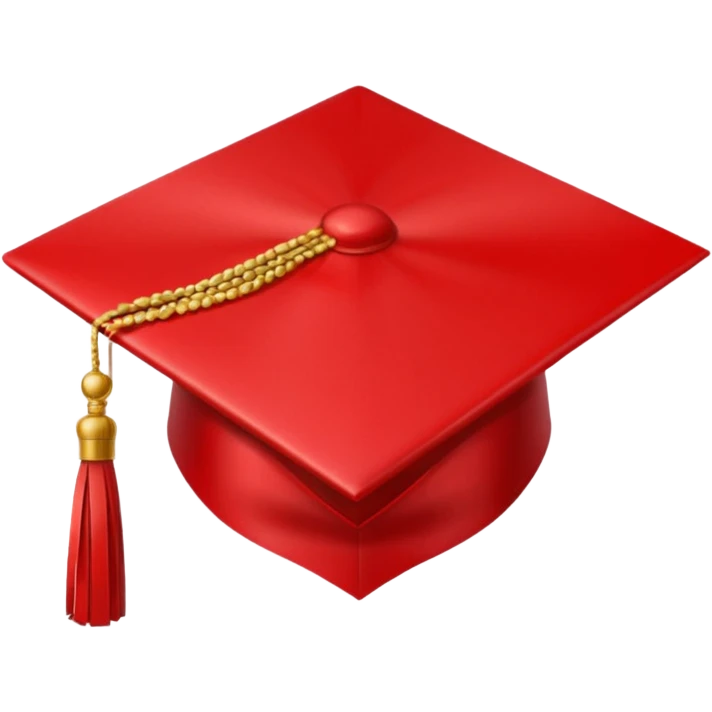 red grad cap  emoji
