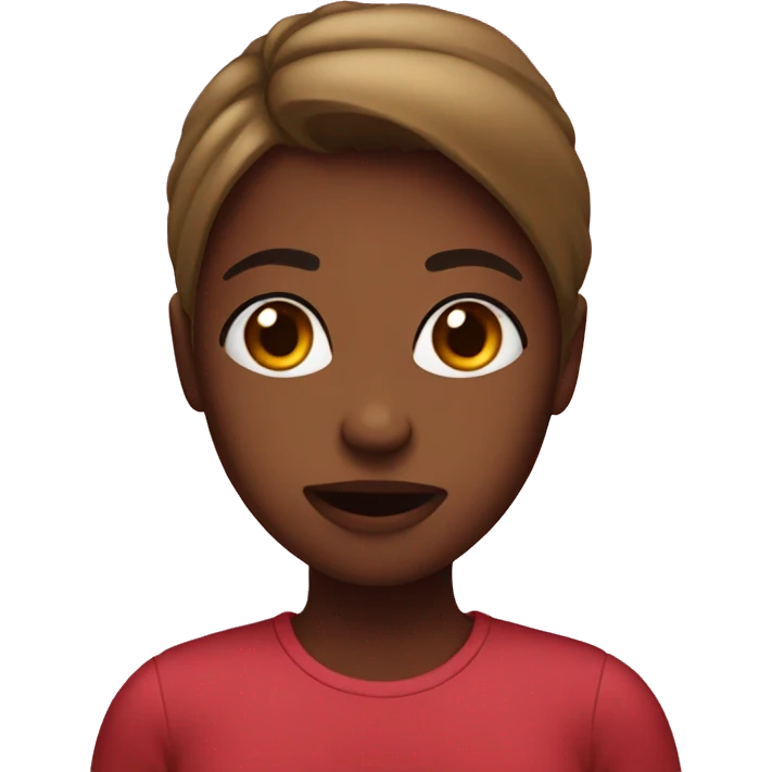 Girl saying period emoji