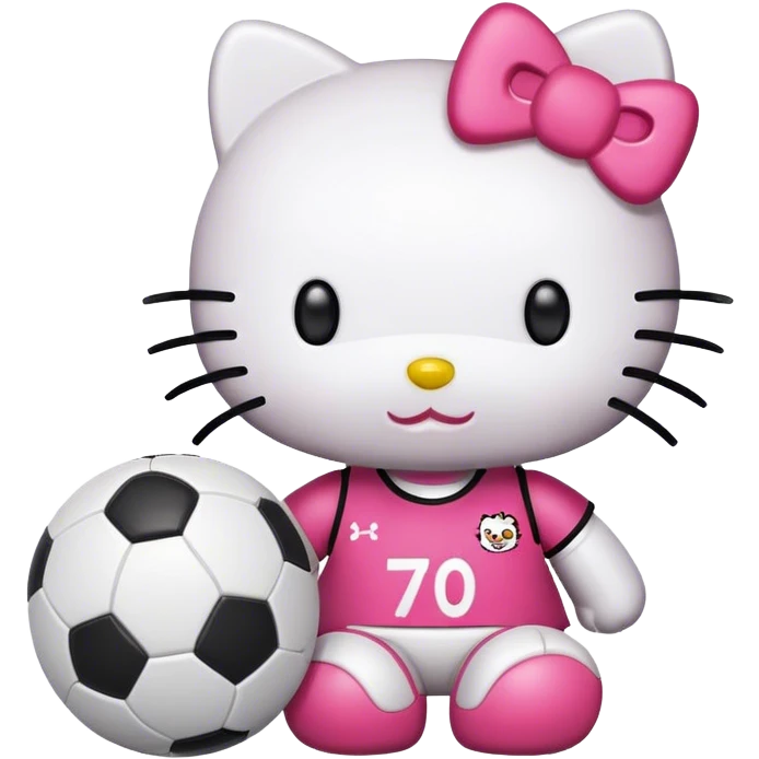 Hello Kitty With Soccer ball emoji