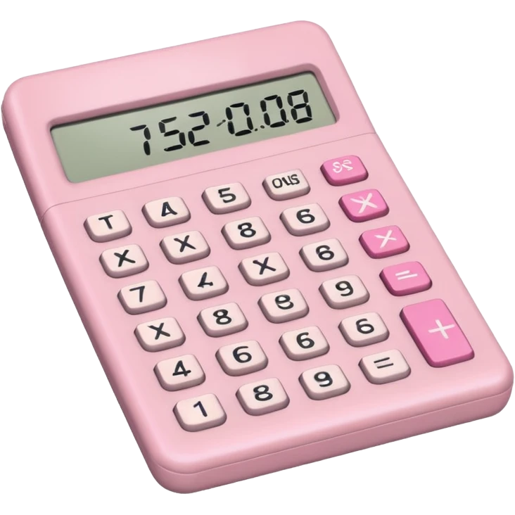 Pale Pink tax Calculator emoji