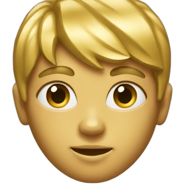 a boy made out of gold emoji
