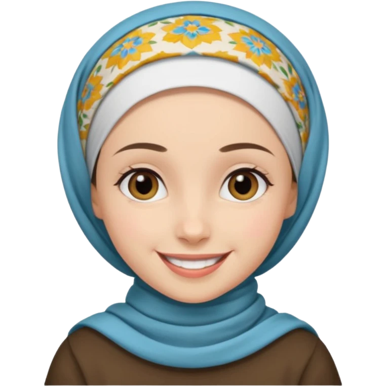 young modest jewish girl head covering tichel emoji