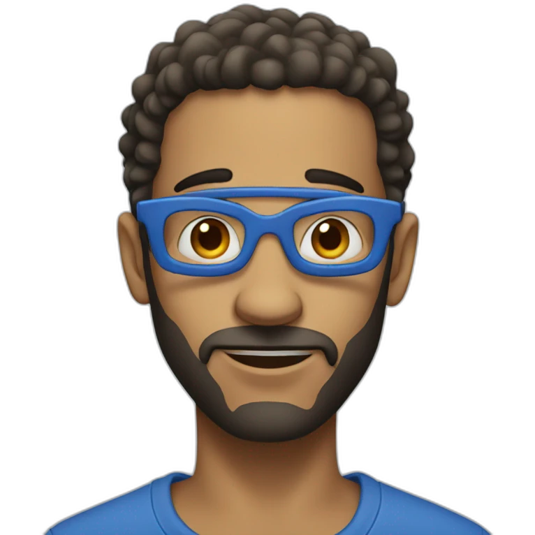 blue character in the vice versa cartoon emoji