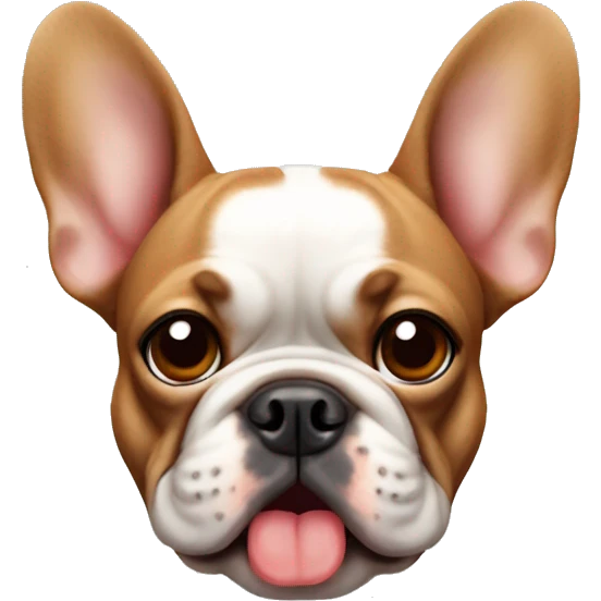 the funniest red French bulldog emoji