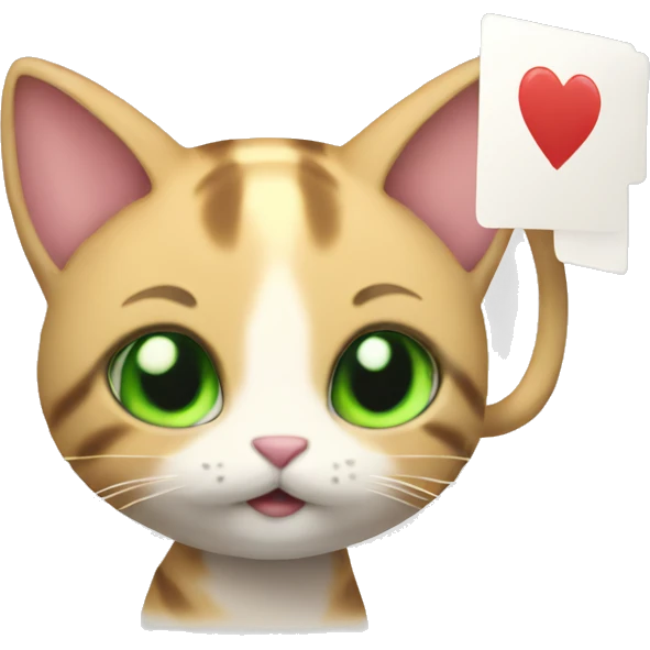 mew with card emoji