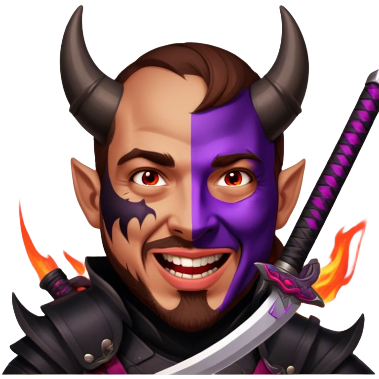 Demon-Horned Warrior emoji