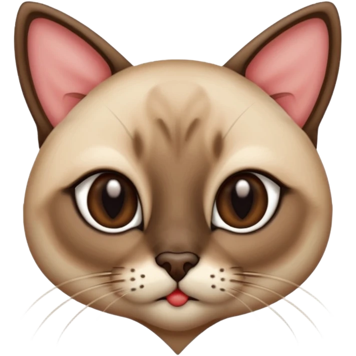 Siamese Cat emoji making heart eyes and a kissy face emoji