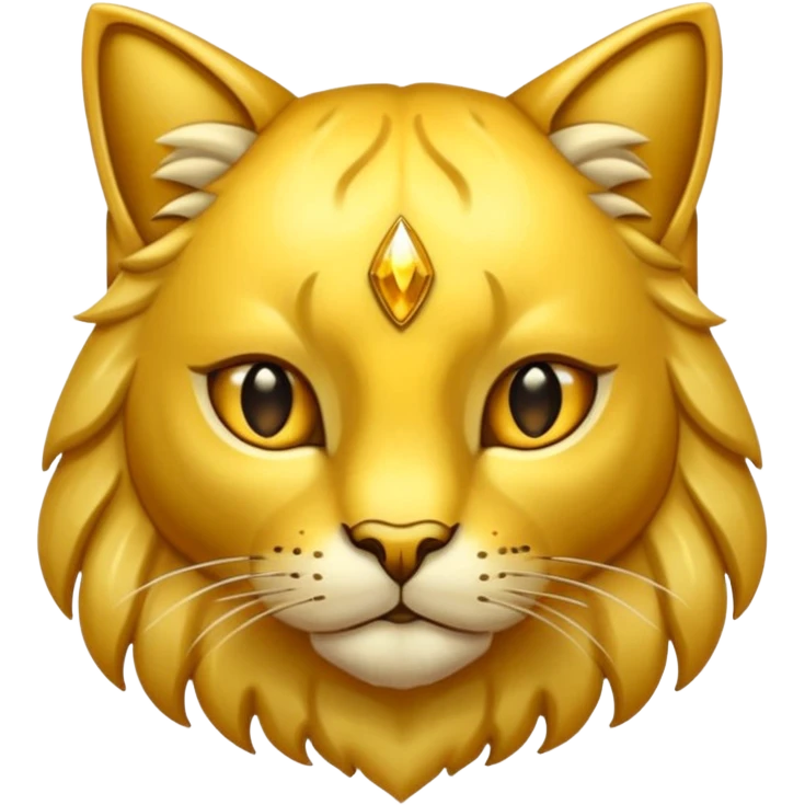 León sobre lingote dorado emoji