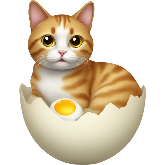 cat with egg ha emoji