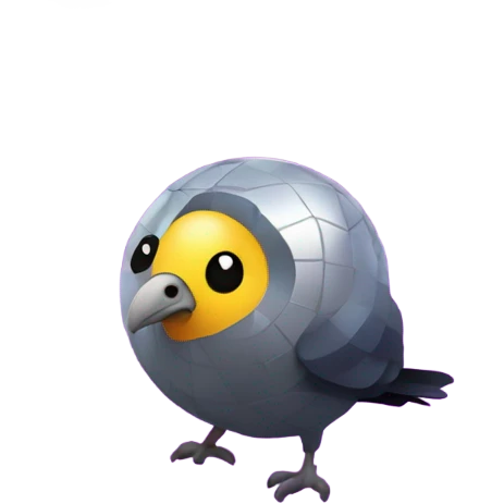 Disco pigeon ball emoji