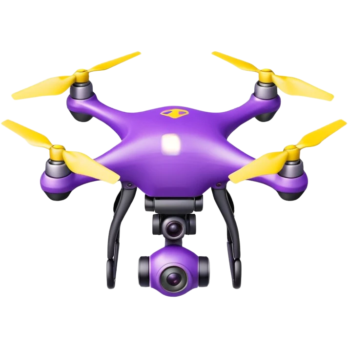 purple yellow drone emoji