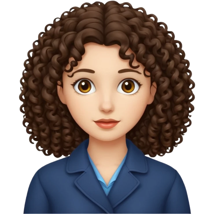 A brunette with curly hair  emoji
