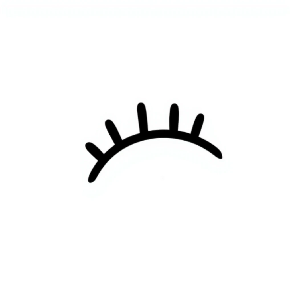 one joined eyelash emoji
