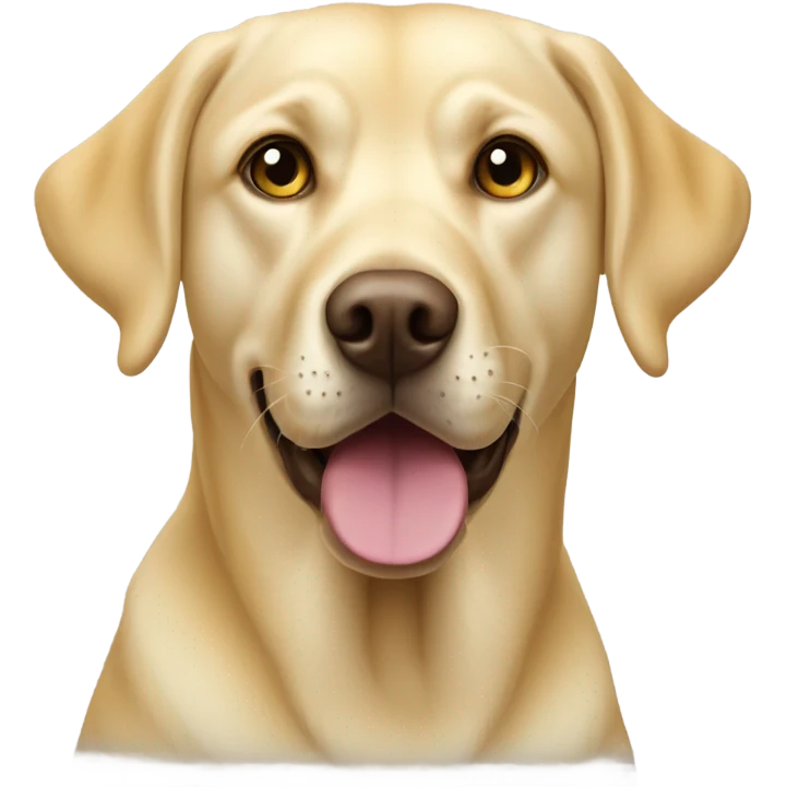 Yellow labrador retriever with hazel green eyes  emoji