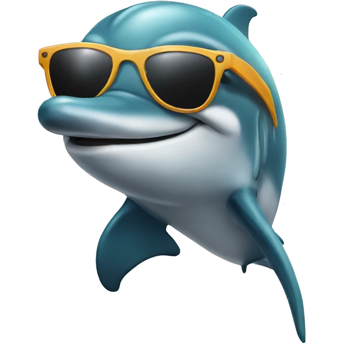 Dolphin with sunglasses emoji