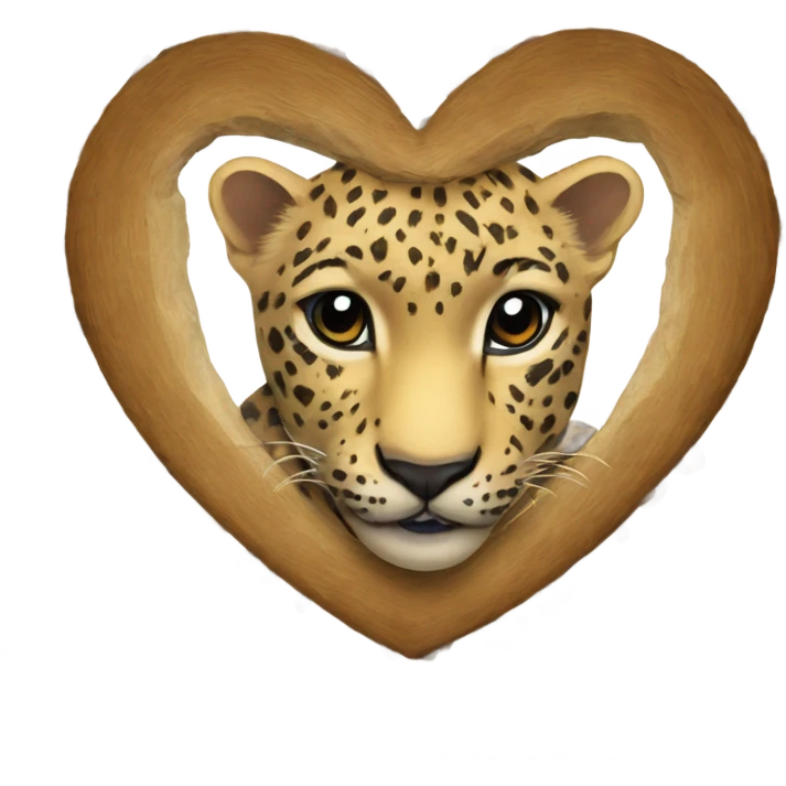 Leopard heart emoji