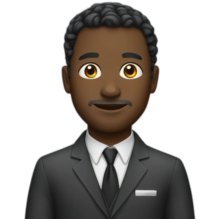 Black man professional emoji