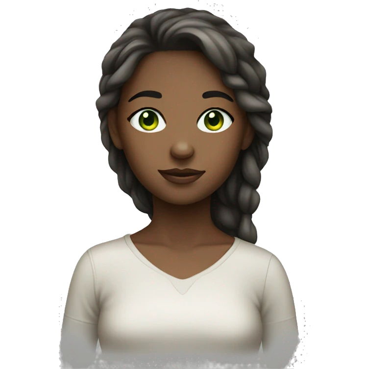 Blind girl with green eyes  emoji