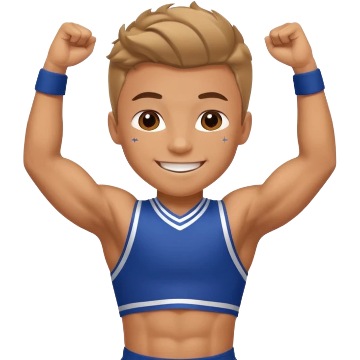 All star Cheerleader boy in  cheerleader uniform  emoji