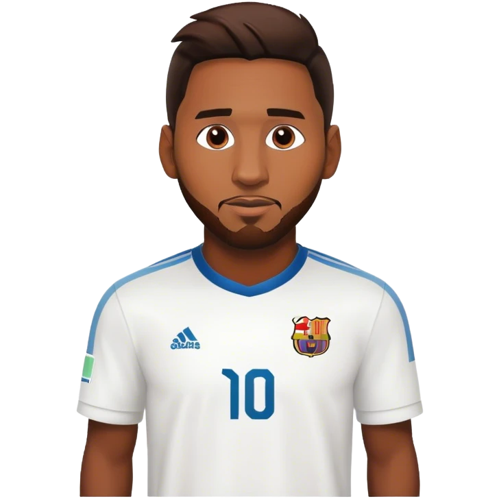 Messi in white shirt emoji