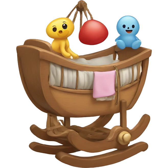 mobile and toys over the cradle emoji