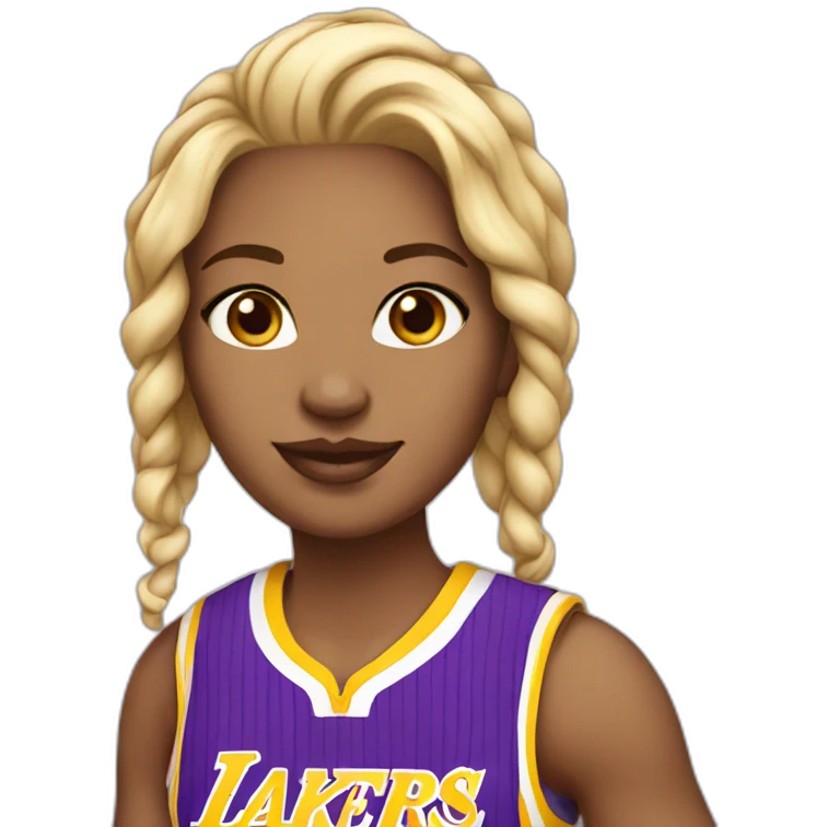 lakers girl white emoji