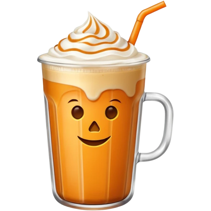 pumpkin iced latte  emoji