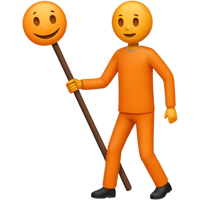 Orenge sticfigüre from alanbecker emoji