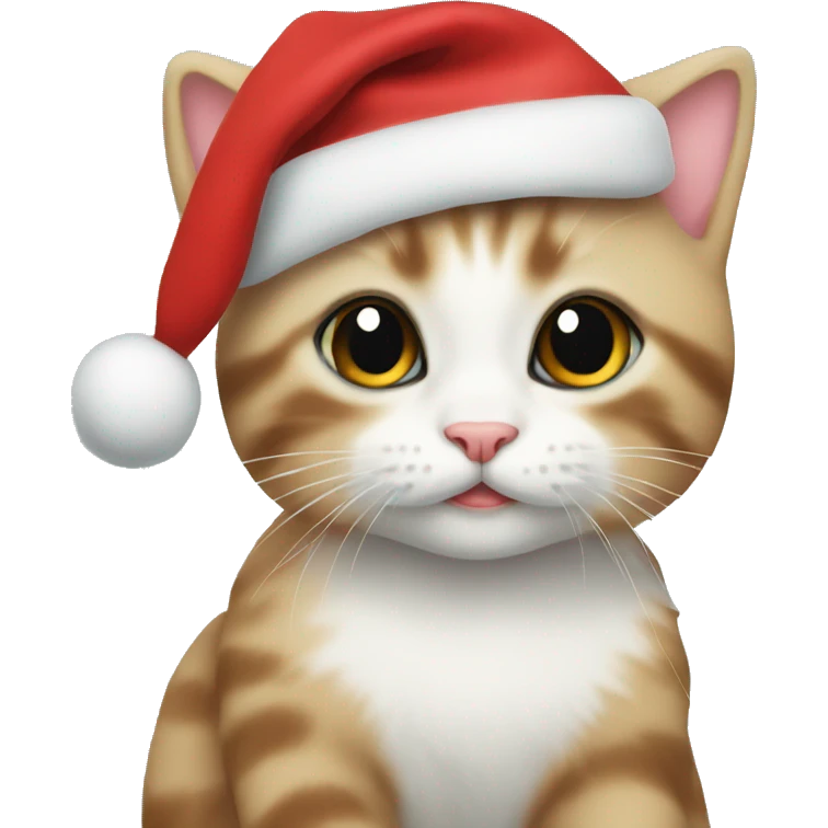 Christmas kitten emoji