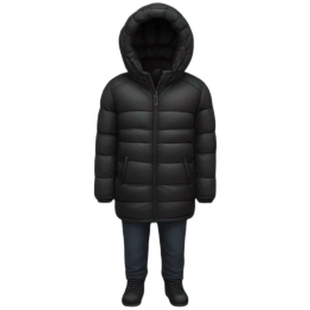 Veste doudoune noire  emoji