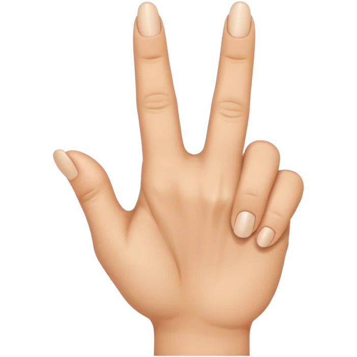 Create the middle finger and the ring finger together in something doing something  emoji