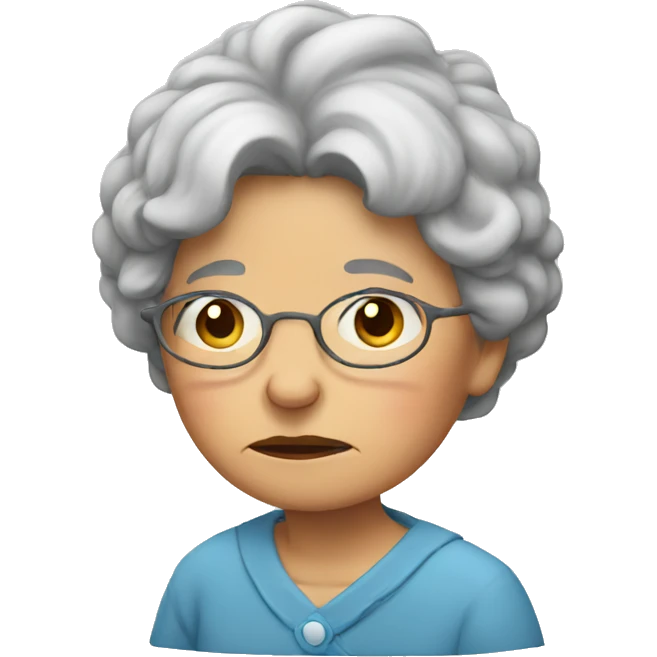 sad grandma emoji