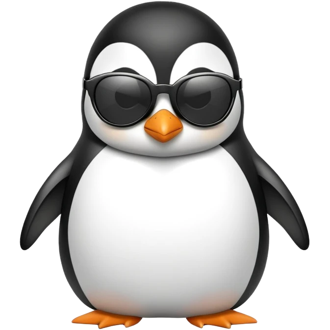 Penguin with sun glasses  emoji