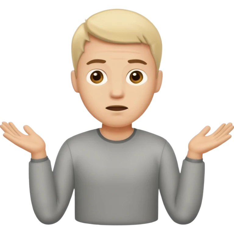 Light man shrugging emoji