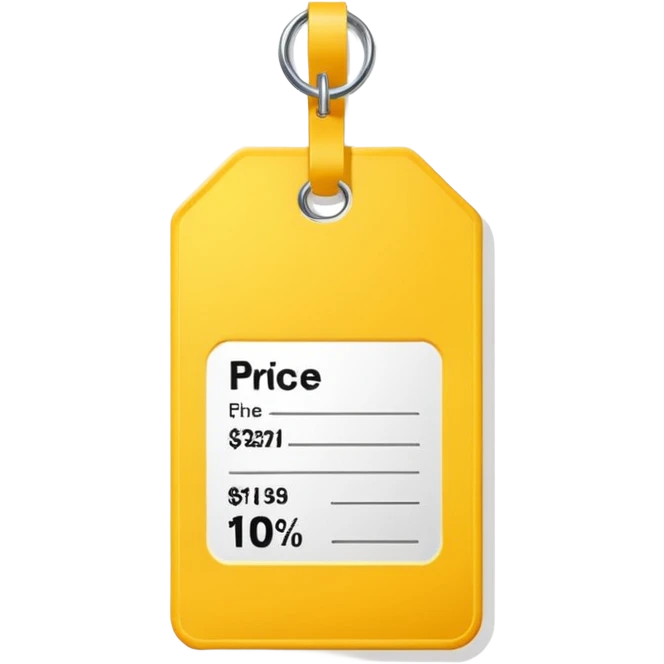  yellow white Price tag emoji