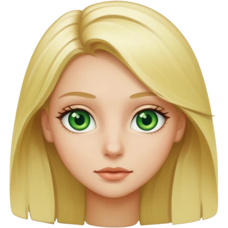 A beautiful green eye white skin blonde girl emoji