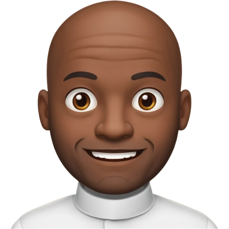 bald grumpy black man with shaving beard emoji