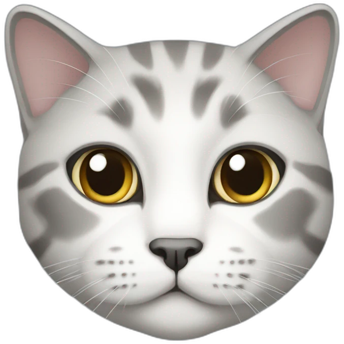 White-gray scottish cat emoji