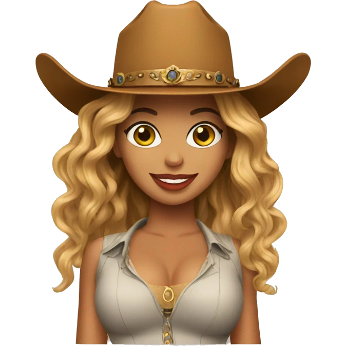 beyonce with cowboy hat emoji