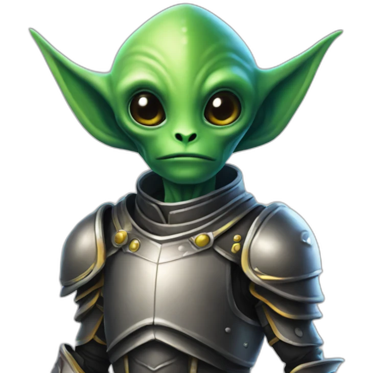 Alien knight sat fantasy emoji