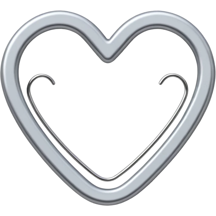 heart shaped paper clip emoji